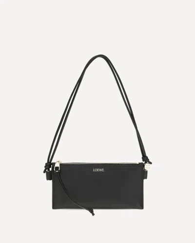 Loewe Joya Clutch Bag In Calfskin In Black