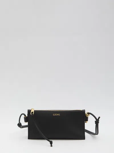 Loewe Joya Clutch Bag In Calfskin In Black