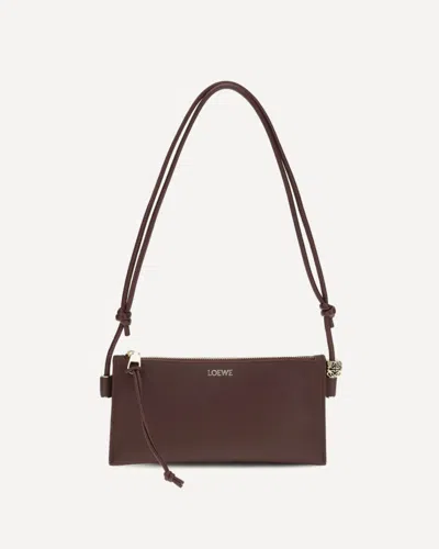 Loewe Joya Clutch Bag In Calfskin In Brown