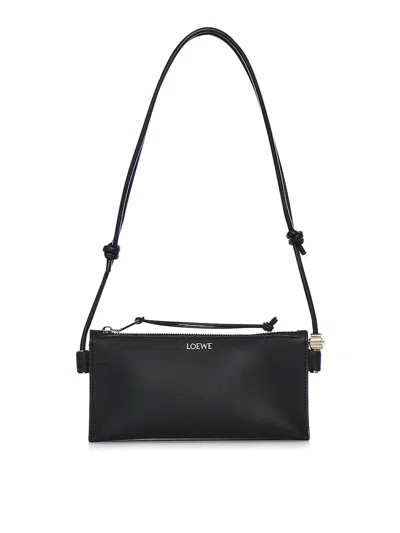 Loewe Joya Clutch Bag In Nappa Calfskin In Black