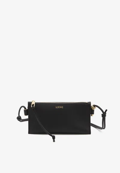 Loewe Joya Embellished Leather Shoulder Bag In Black