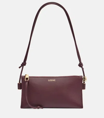 Loewe Joya Leather Shoulder Bag In Burgundy