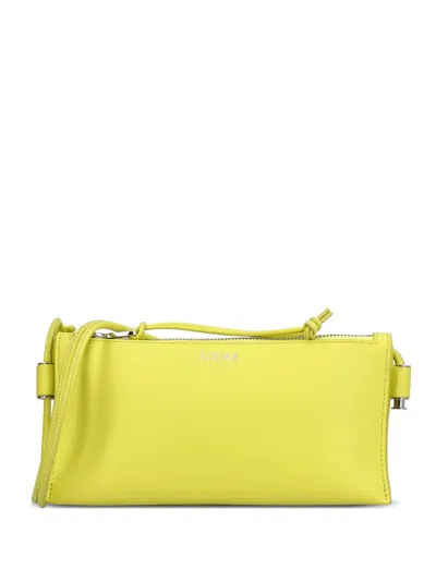 Loewe Joya Logo-lettering Shoulder Bag In Yellow