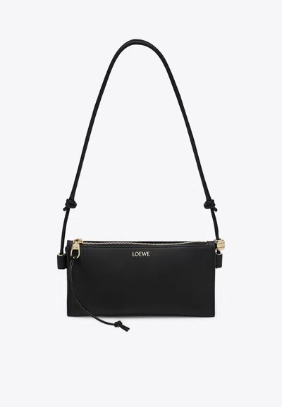 Loewe Joya Pouch Leather Shoulder Bag In Black