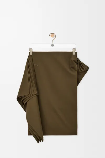 Loewe Skirt In Cotton And Silk Size:42 For Woman In Green