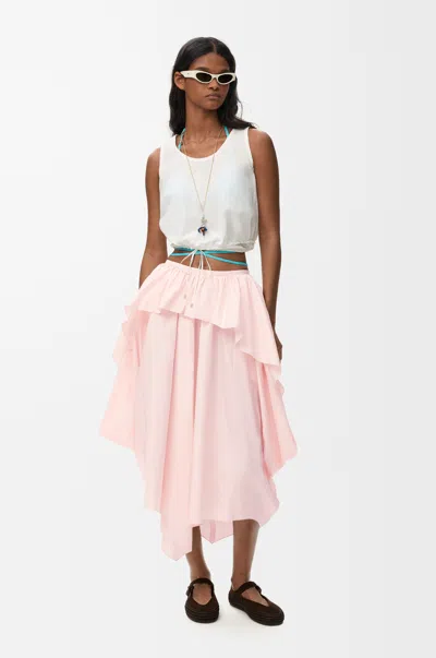 Loewe Skirt In Cotton Size:44 For Woman In Pink