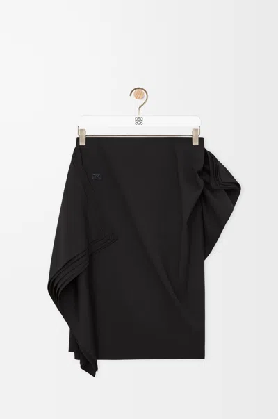 Loewe Skirt In Wool In Black