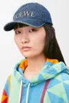 Loewe Denim Baseball Cap In Blue