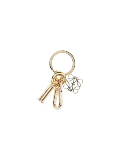 Loewe Keychain "anagram" In Gold