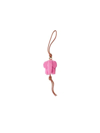 Loewe Keychain Charm "elephant" In Pink