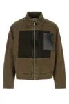 Loewe Giubbino In Cotone Kaki Uomo In Khakigreen