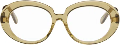 Loewe Khaki Curvy Glasses In Shiny Dark Green