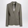 Loewe Khaki Jacket With Slit On The Back In Gray