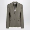 Loewe Khaki Jacket With Slit On The Back Women In Green