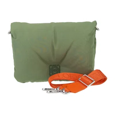 Pre-owned Loewe Khaki Orange Nylon Handbag Shoulder Bag Tote Bag ()