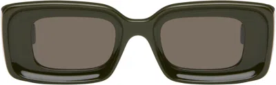 Loewe Khaki Rectangular Sunglasses In Black