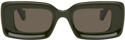 Loewe Khaki Rectangular Sunglasses In Black