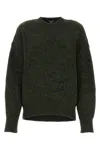Loewe Melange Wool Blend Sweater In Green