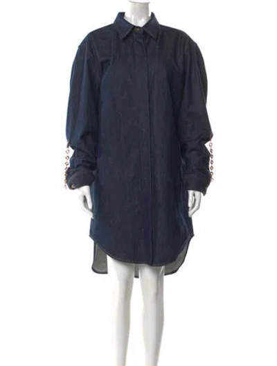 Pre-owned Loewe Knee-length Dress In Blue
