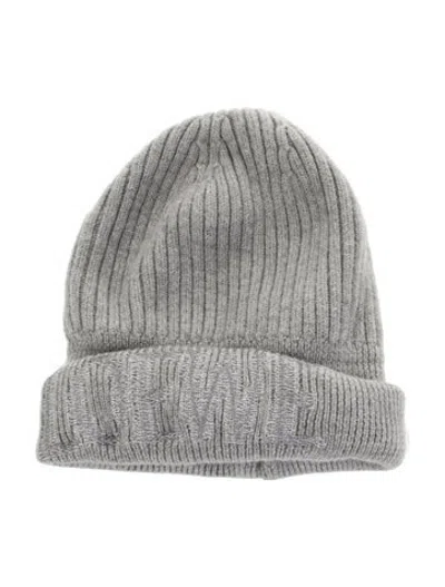 Pre-owned Loewe Knit Logo Beanie In Grey