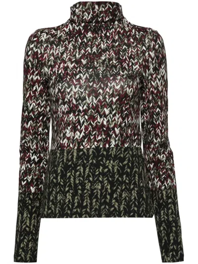 Loewe Cotton Long Sleeves T-shirt In Multicolour