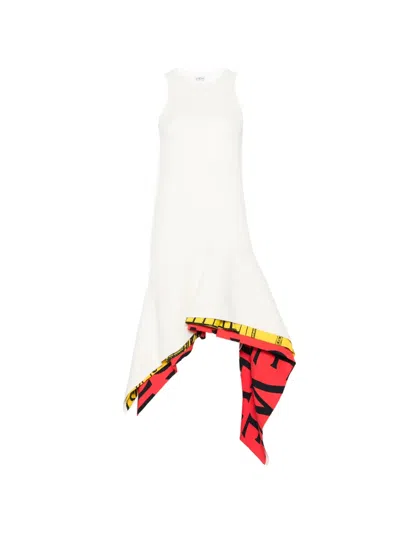 Loewe Knitted Asymmetric Dress In Multi