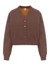 Loewe Knitted Cardigan In Brown