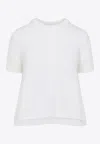 Loewe White Short Sleeve Mohair Sweater In White