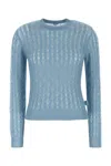 Loewe Mohair And Wool Blend Sweater Knitwear Light Blue In Blue