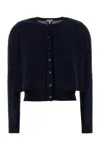 Loewe Midnight Wool Cropped Layered Cardigan