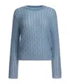 Loewe Mohair And Wool Blend Sweater Knitwear Light Blue In Blue