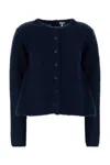 Loewe Stretch Mohair Blend Cardigan With Long Sleeves In Blue