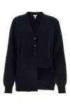 Loewe Cashmere Cardigan With Asymmetric Hemline In Blue