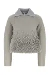 Loewe Polo In Misto Mohair Grigio  Donna In Grey