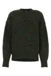 Loewe Multi-panel Design Wool-blend Jumper In Khakigreenmel