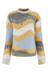 Loewe Womens Multicolor Stripe-pattern Crewneck Knitted Jumper In Multicolor