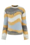 Loewe Multicolor Stretch Wool Blend Sweater In Multicolor