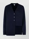 Loewe Knitwear V-neckline Ribbed Cuffs In Blue