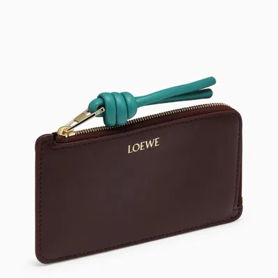 Loewe | Knot Burgundy/emerald Card Holder
