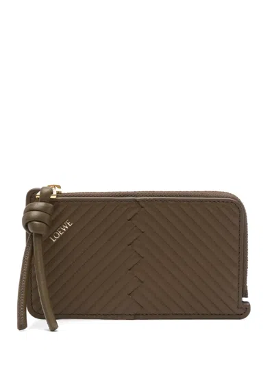 Loewe Knot Card Holder In Brown