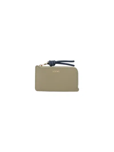 Loewe "knot" Card Holder In Green