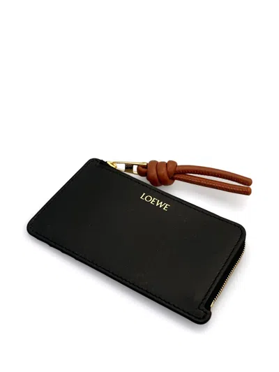 Loewe Knot Coin Cardholder In Black