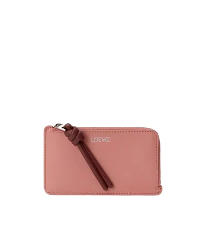 Loewe Knot Coin Cardholder In Shiny Nappa Calfskin
