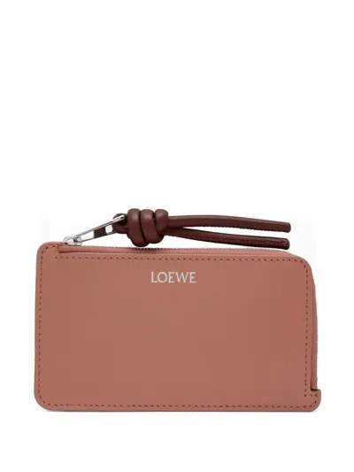 Loewe Knot Coin Card-holder In Pink