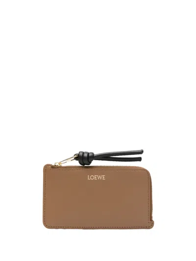 Loewe Knot Coin Cardholder In Pink