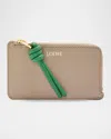 Loewe Knot Coind Card Holder In Napa Leather In Beige