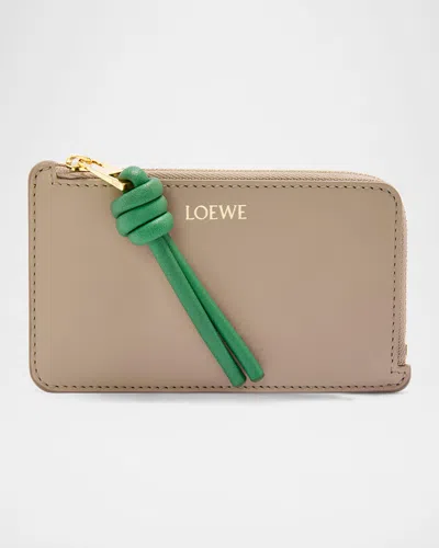 Loewe Knot Coind Card Holder In Napa Leather In Beige