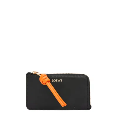 Loewe Knot Decoration Card Bag In Green