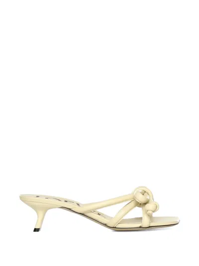 Loewe Knot Detail Sandals In Neutral