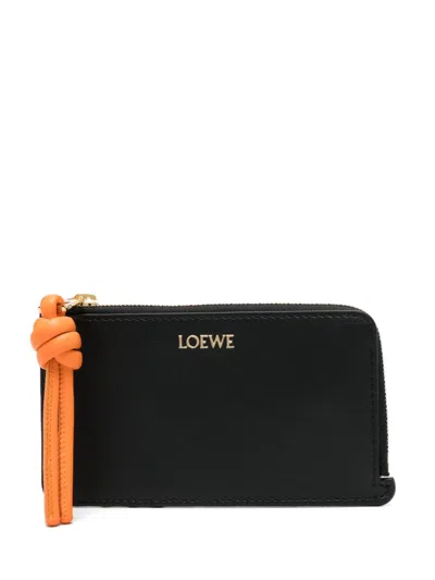 Loewe Knot-detail Wallet In Black